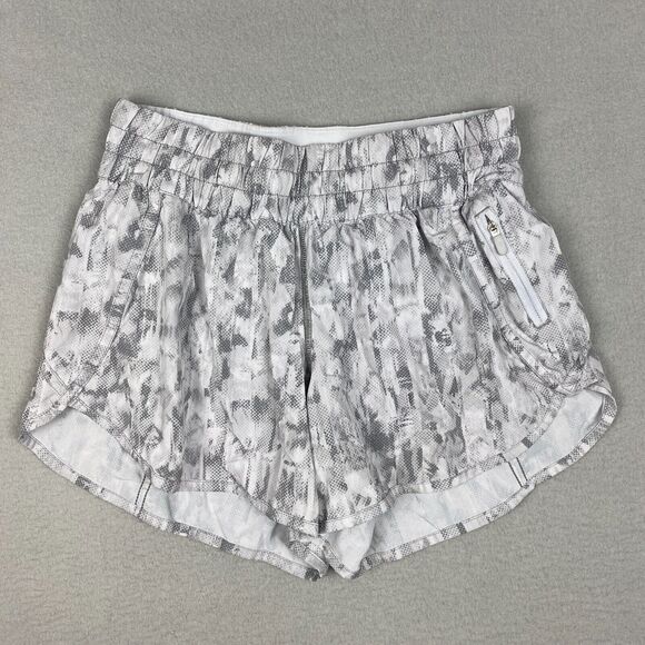 Lululemon Size 6 Tracker Short V 4" City Breeze Alpine White Multi W7AQQS Run - Picture 1 of 8